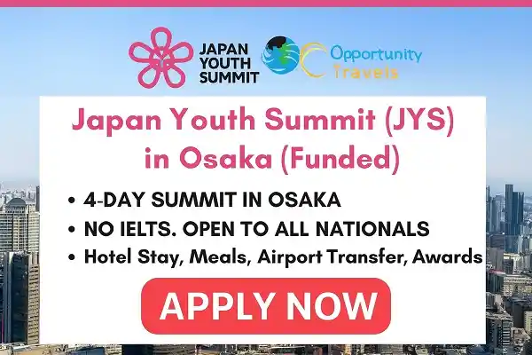Japan Youth Summit (JYS) in Osaka (Funded)