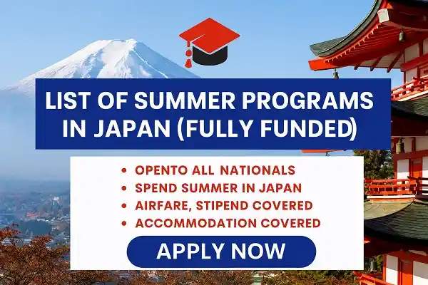 List of Summer Programs in Japan (Fully Funded)
