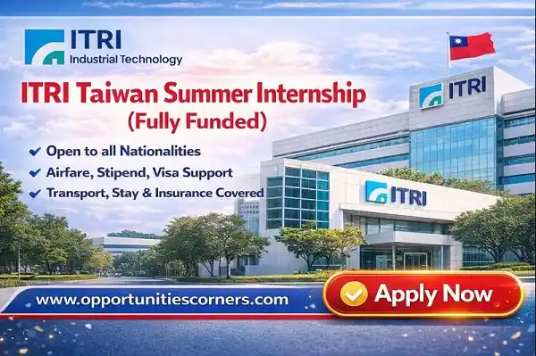 ITRI Taiwan Summer Internship (Fully Funded)