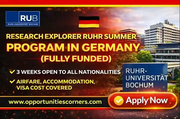 Research Explorer Ruhr Summer Program in Germany (Fully Funded)