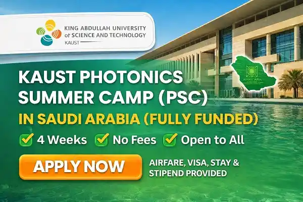 KAUST Photonics Summer Camp Saudi Arabia (Fully Funded)